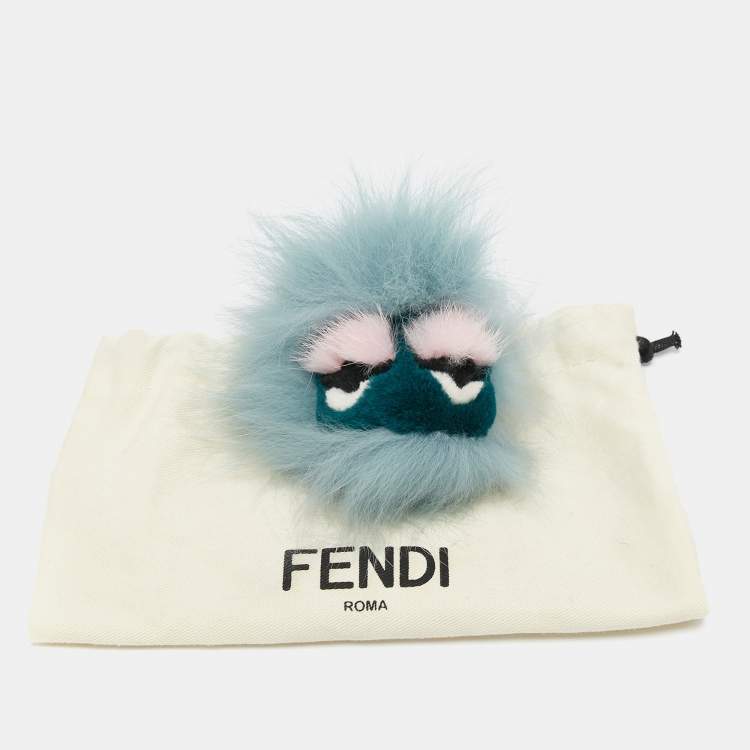 Pre Owned Fendi Multicolor Fox Fur Lagoon Bug Bag Charm