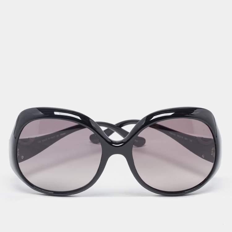 Pre Owned Fendi Black FS513 Gradient Oversized Sunglasses