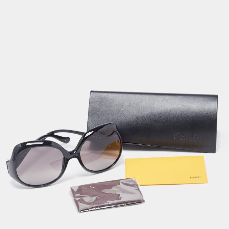 Pre Owned Fendi Black FS513 Gradient Oversized Sunglasses