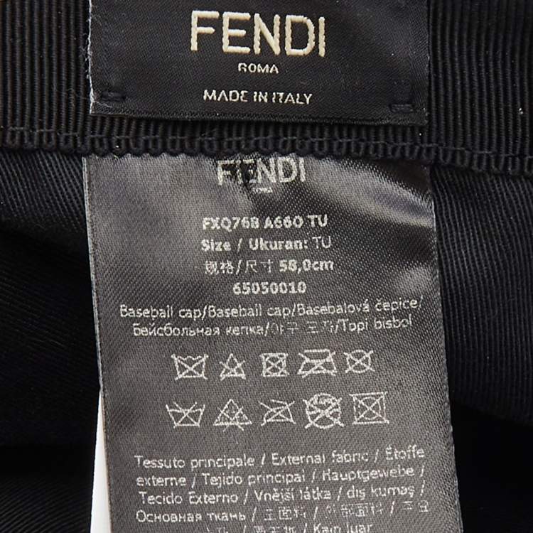 Pre Owned Fendi Brown Monogram Printed Polyester Baseball Cap TU