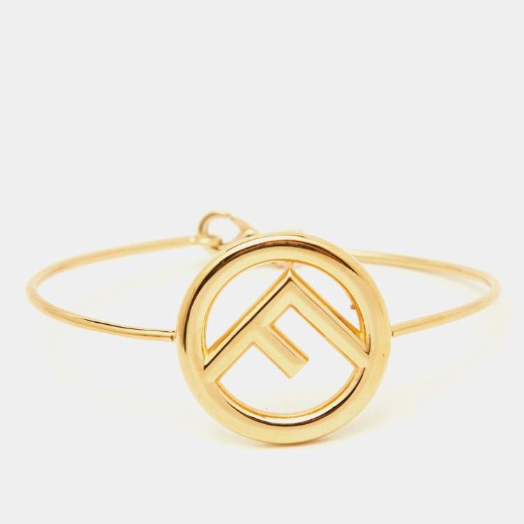 Pre Owned Fendi Gold Tone F is Fendi Bracelet