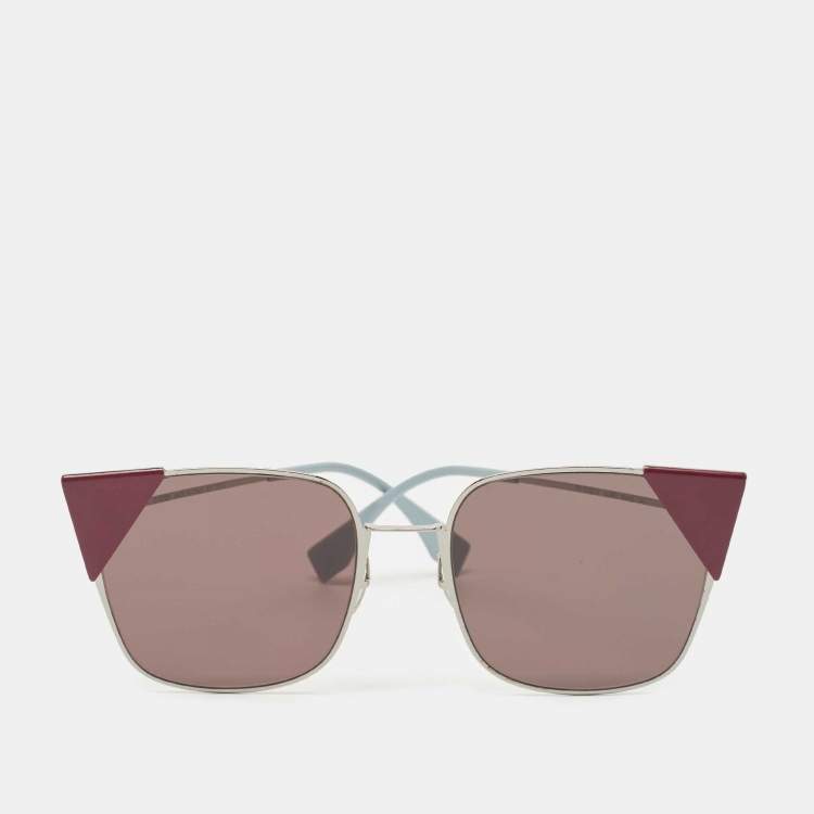 Pre Owned Fendi Purple/Blue FF0191/S Cat Eye Sunglasses