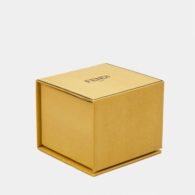 Pre Owned Fendi F is Fendi Double Charm Gold Tone Ring  Size 58