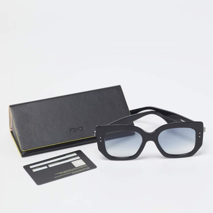 Pre Owned Fendi Black Gradient FF0267/S Peekaboo Square Sunglasses