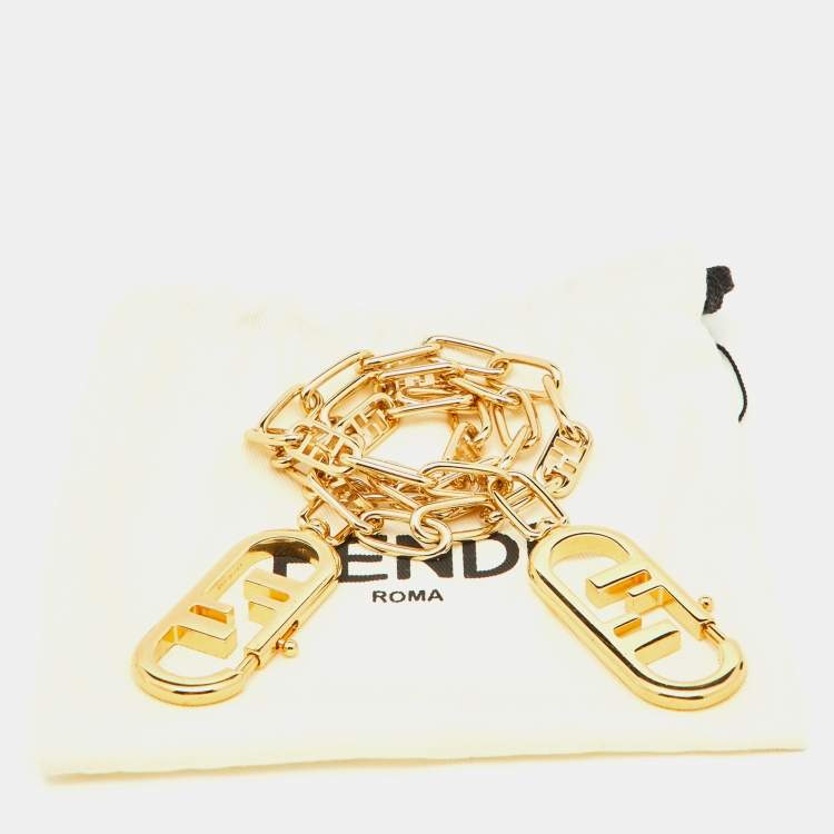 Pre Owned Fendi Gold Chain Link Shoulder Bag Strap