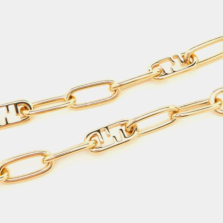 Pre Owned Fendi Gold Chain Link Shoulder Bag Strap