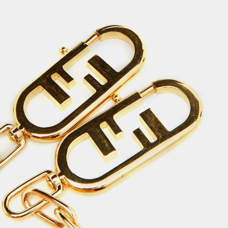 Pre Owned Fendi Gold Chain Link Shoulder Bag Strap