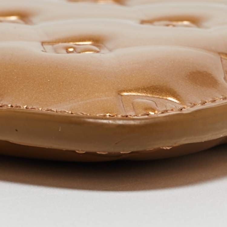 Pre Owned Fendi Gold Embossed Leather Fendilicious Phone Cover