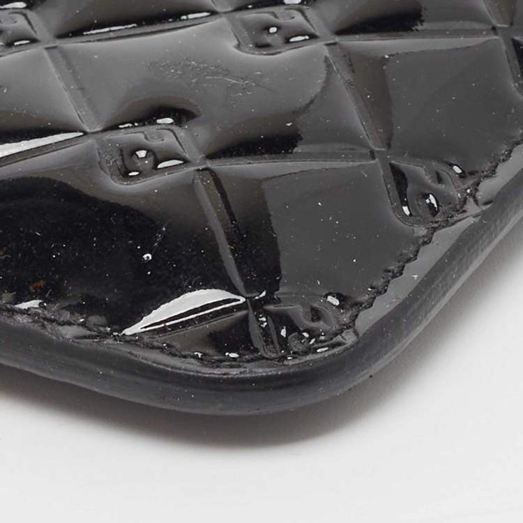 Pre Owned Fendi Black Embossed Patent Leather Fendilicious Phone Cover