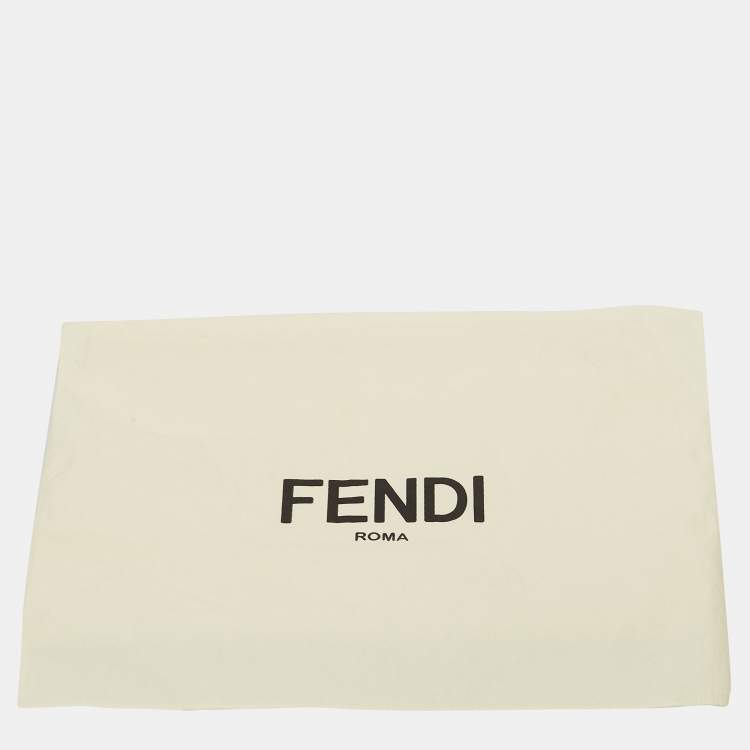 Pre Owned Fendi Dark Grey Touch of Fur Printed Silk & Wool Scarf