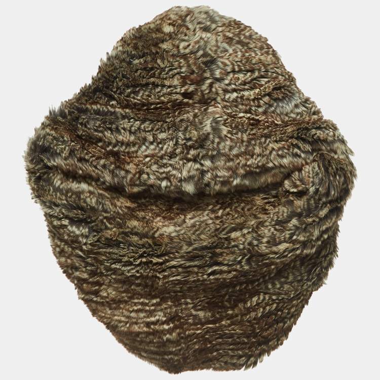 Pre Owned Fendi Brown Chinchilla Fur Neck Warmer