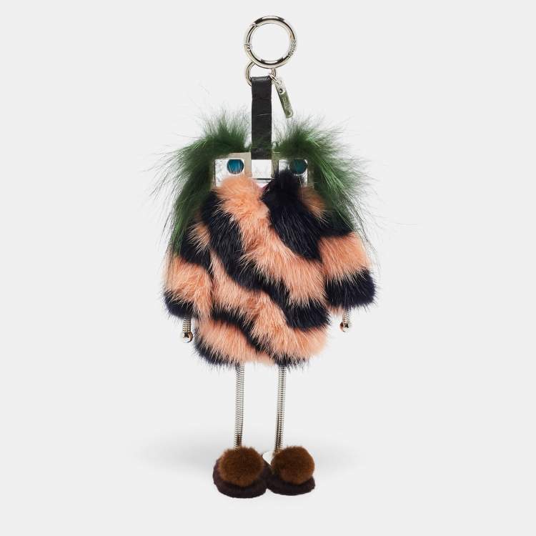 Pre Owned Fendi Multicolor Mink Fur Hypnoteyes Witches Bag Charm