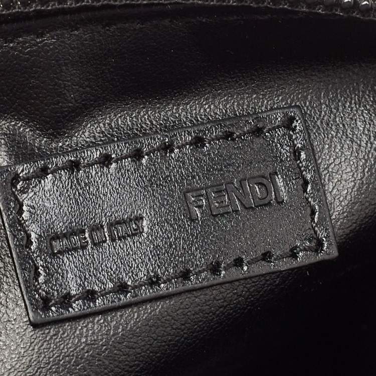 Pre Owned Fendi Black Zucca Canvas Cosmetic Pouch
