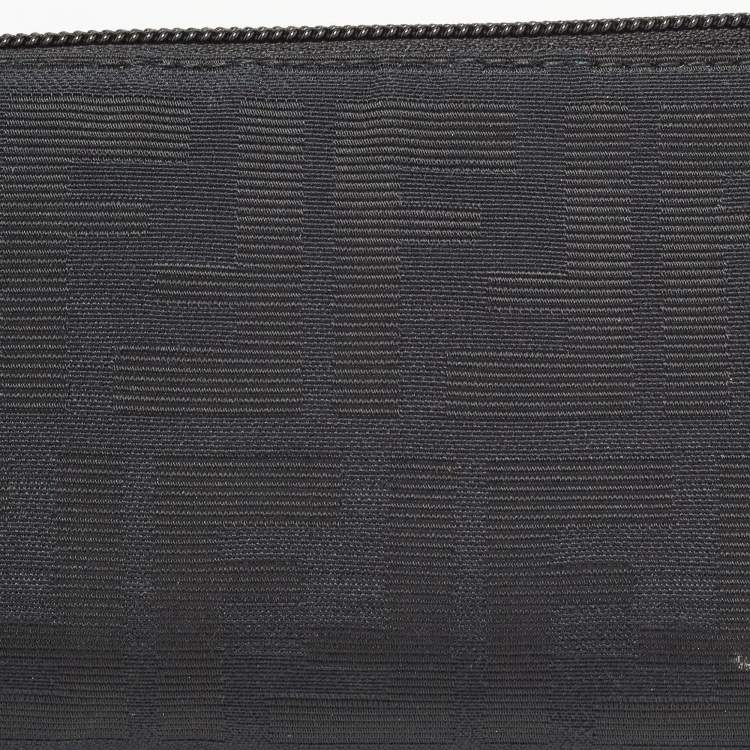 Pre Owned Fendi Black Zucca Canvas Cosmetic Pouch