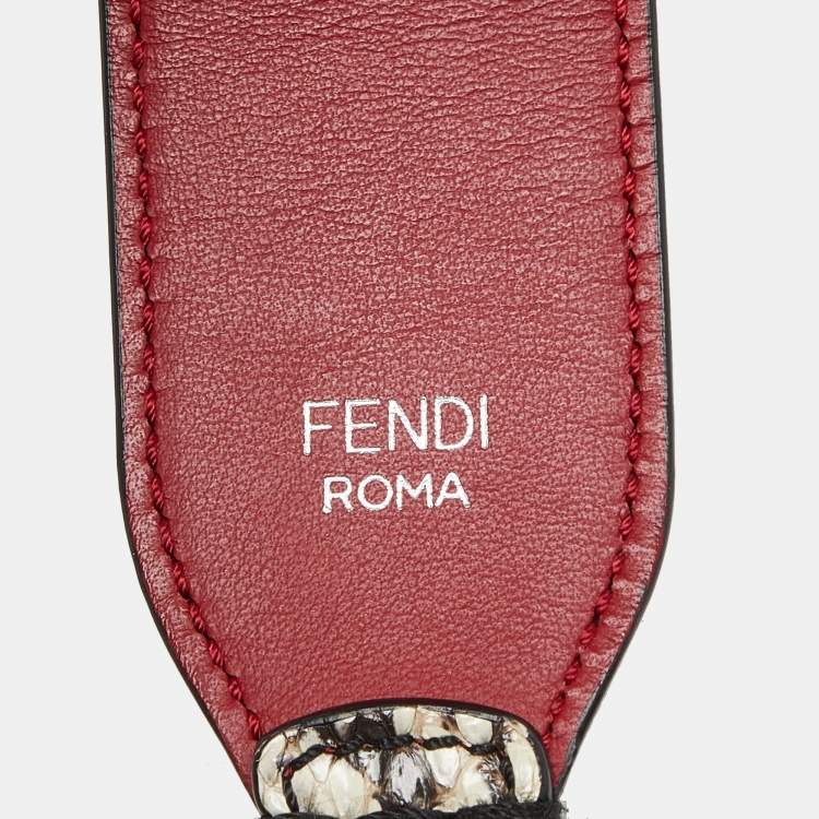 Pre Owned Fendi Multicolor Watersnake Leather  Strap You Shoulder Bag Strap