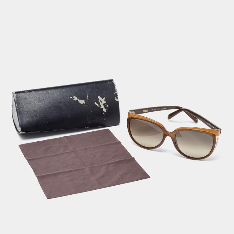 Pre Owned Fendi Two Tone/Brown Gradient FS5283 Cat-Eye Sunglasses