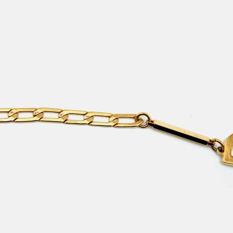 Pre Owned Fendi Gold Tone Figaro Glasses Chain