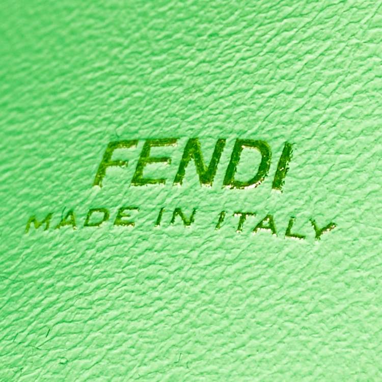 Pre Owned Fendi Beige Leather Nano Baguette Bag Charm 