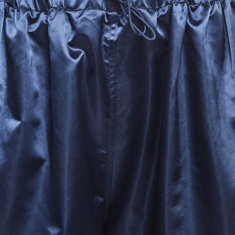 Pre Owned Fendi Blue Satin Parachute Trackpants M