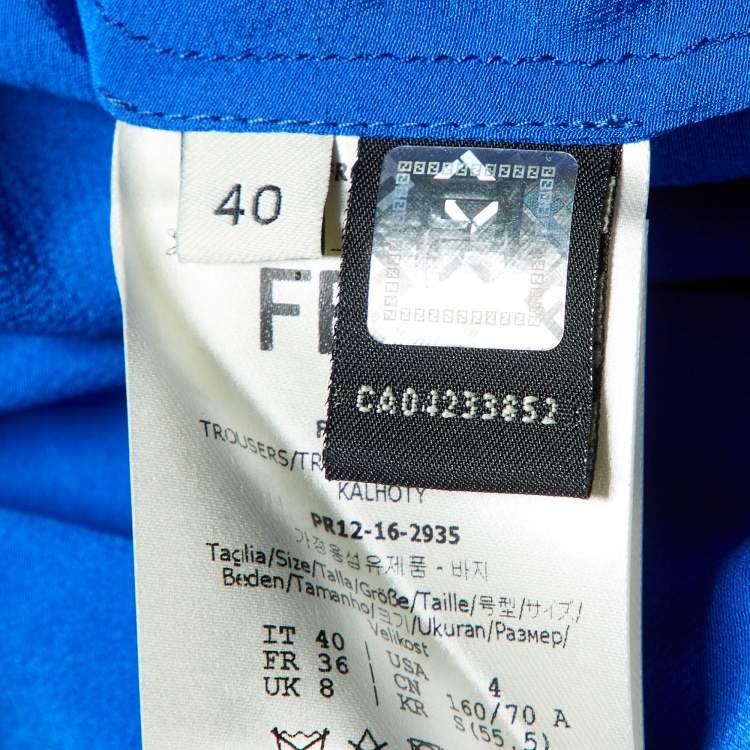 Pre Owned Fendi Multicolor Silk Palazzo Pants S 