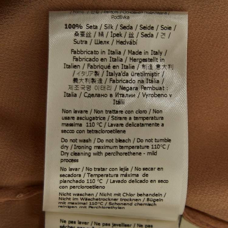 Pre Owned Fendi Green Printed Silk Pleated Midi Skirt S