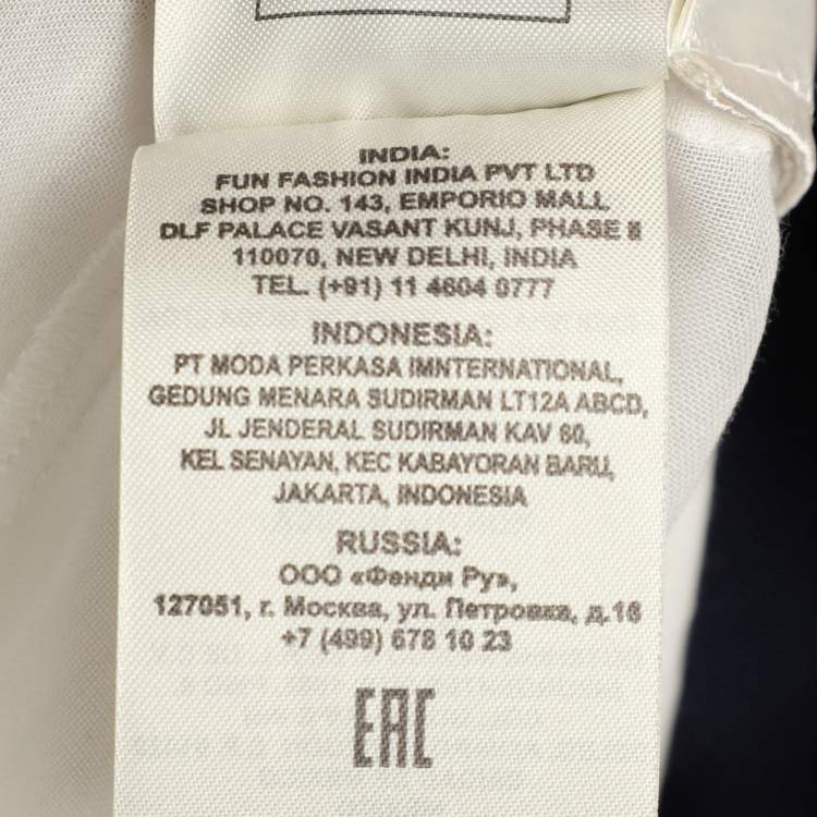 Pre Owned Fendi X Fila White Fendi Mania Print Silk Pleated Midi Skirt M