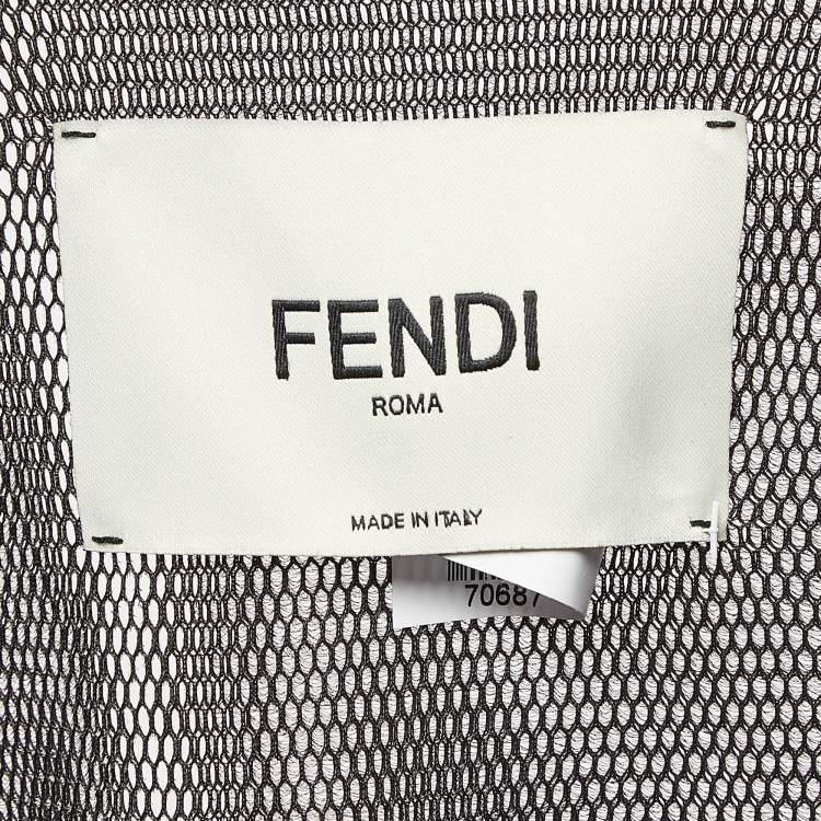 Pre Owned Fendi Zucca Mesh Sheer Jacket M
