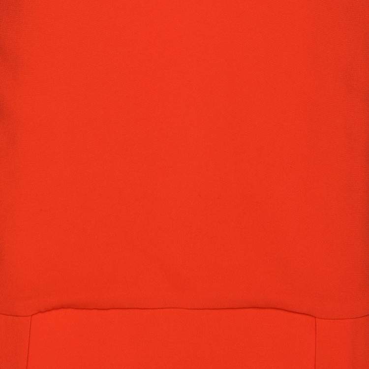 Pre Owned Fendi Orange Viscose Midi Dress L