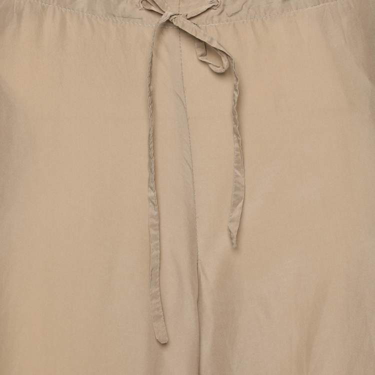 Pre Owned Fendi Beige Silk Trouser M