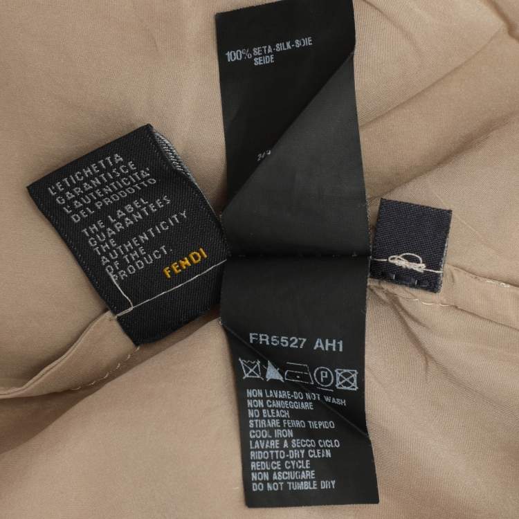 Pre Owned Fendi Beige Silk Trouser M