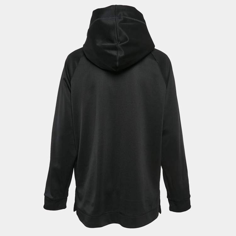 Pre Owned Fendi Black Zucca FF Logo Print Jersey Hoodie S