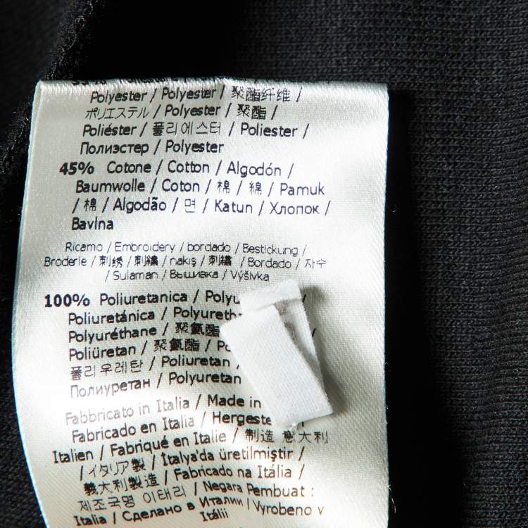 Pre Owned Fendi Black Jersey FF Logo Trim Track Suit XS/S