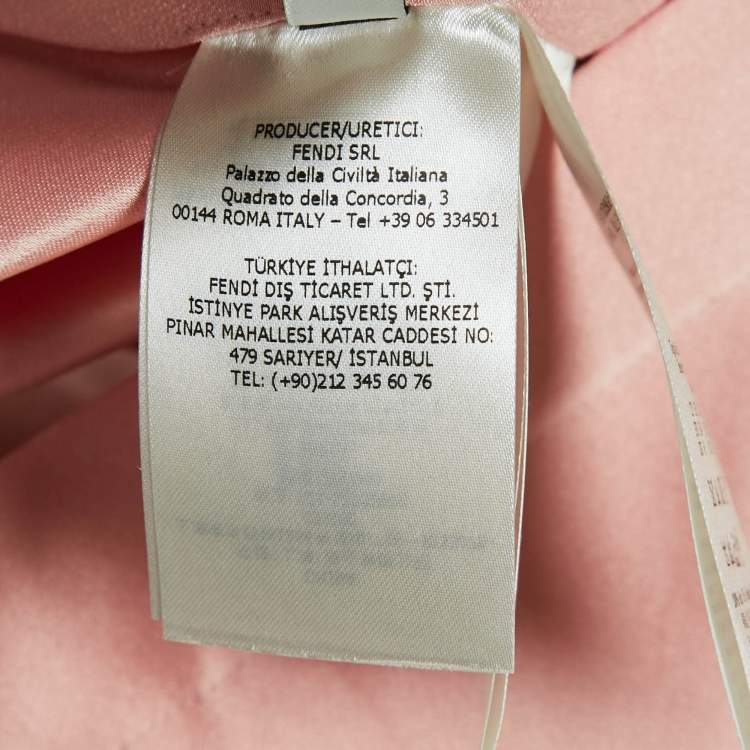 Pre Owned Fendi Pink Satin Silk Pleated Shorts S
