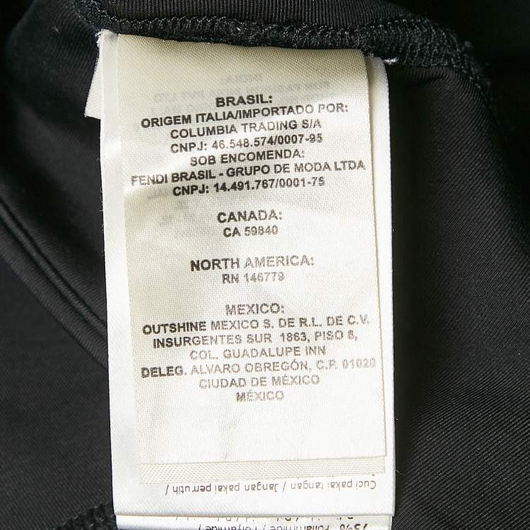 Pre Owned Fendi Black FF Zucca Print Jersey Leggings S