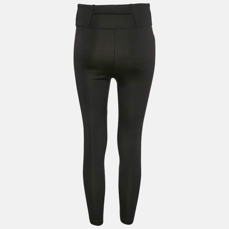 Pre Owned Fendi Black FF Zucca Print Jersey Leggings S