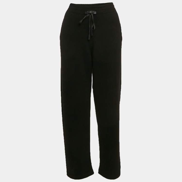 Pre Owned Fendi Black Cashmere Knit Pants L