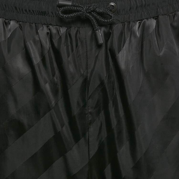 Pre Owned Fendi Black Nylon Monogram Motif Track Pants M