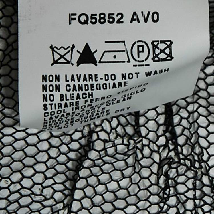 Pre Owned Fendi Black/White Mesh Textured Short Skirt S