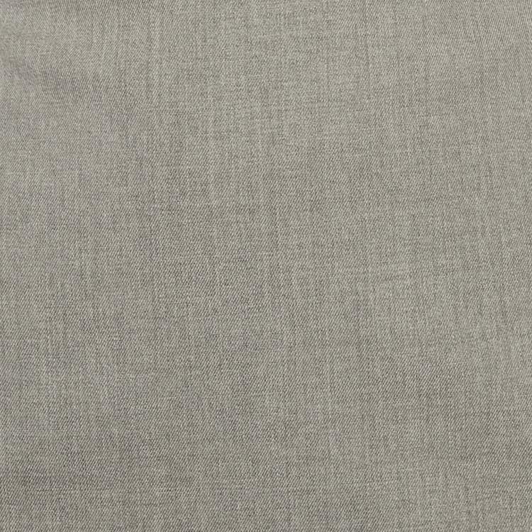 Pre Owned Fendi Grey Wool Zipper Detail Pencil Skirt M