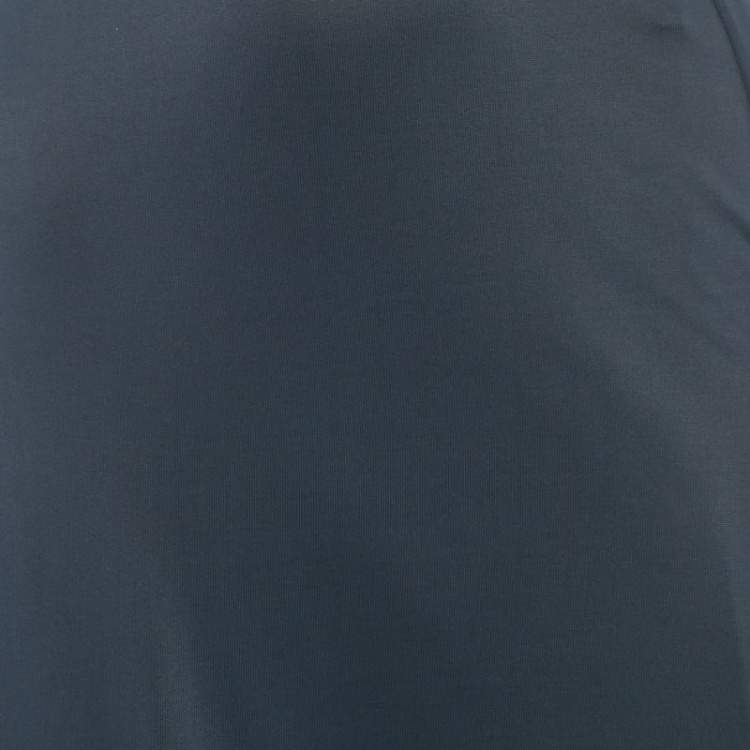 Pre Owned Fendi Navy Blue Jersey Tie-Up Detail Wrap Skirt M