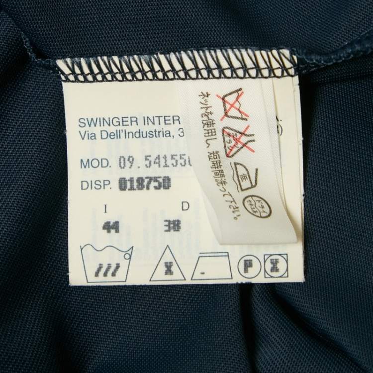 Pre Owned Fendi Navy Blue Jersey Tie-Up Detail Wrap Skirt M