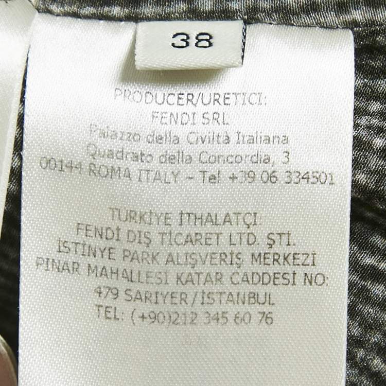 Pre Owned Fendi Grey Wool Single Breasted Blazer S