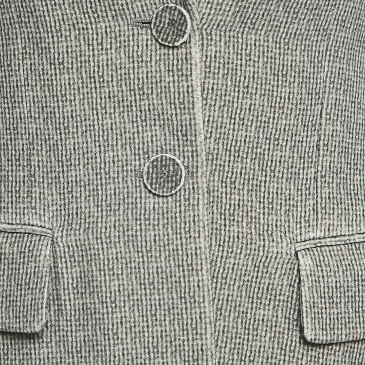 Pre Owned Fendi Grey Wool Single Breasted Blazer S