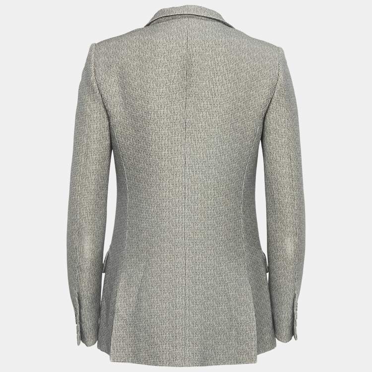 Pre Owned Fendi Grey Wool Single Breasted Blazer S