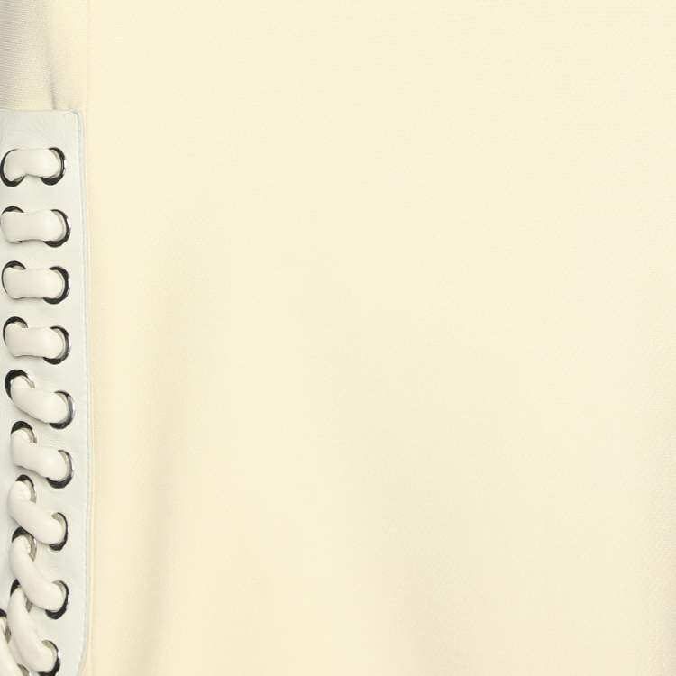 مملوكة مسبقًا Fendi Cream Wool Silk Flared Midi Dress L