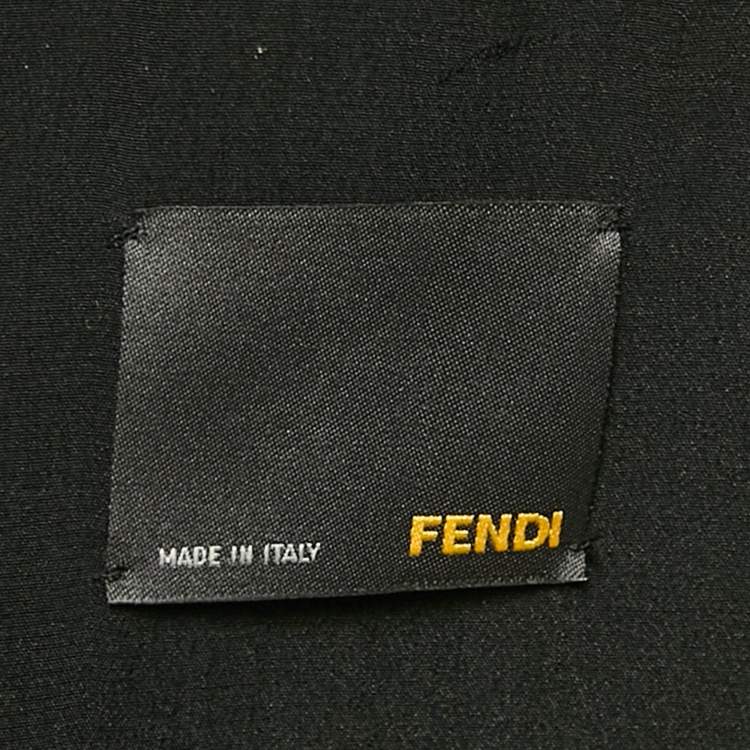 Pre Owned Fendi Green Wool and Fur Trim Jacket and Leggings Set M/S