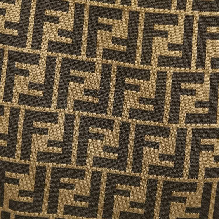 مملوكة مسبقًا Fendi Brown FF Zucca Jacquard Sleeveless Mini Dress S