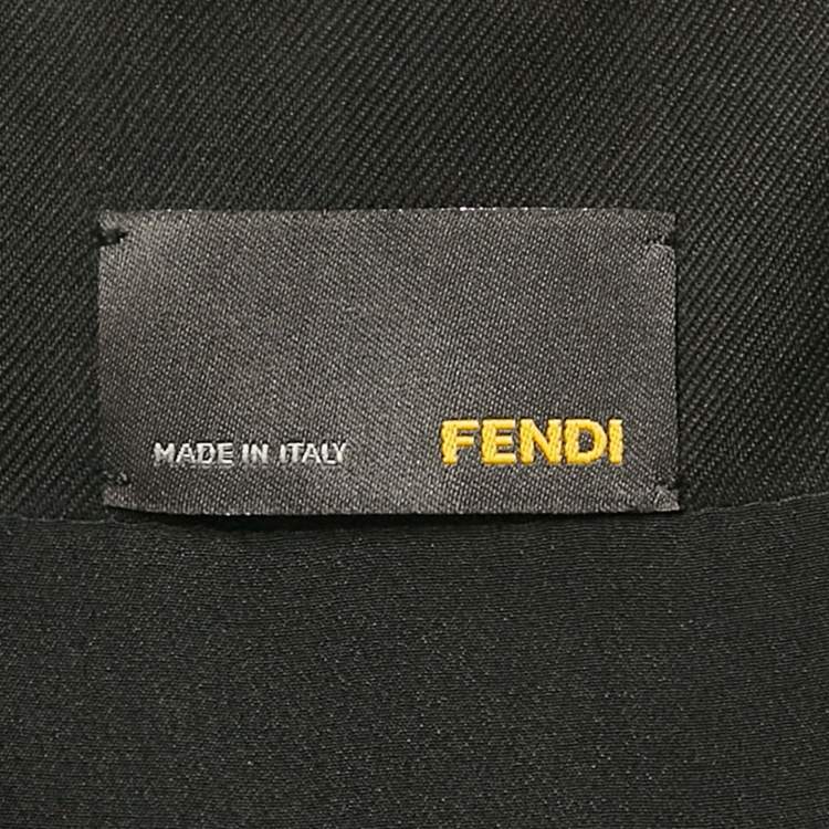 Pre Owned Fendi Black Gabardine Short Dress M