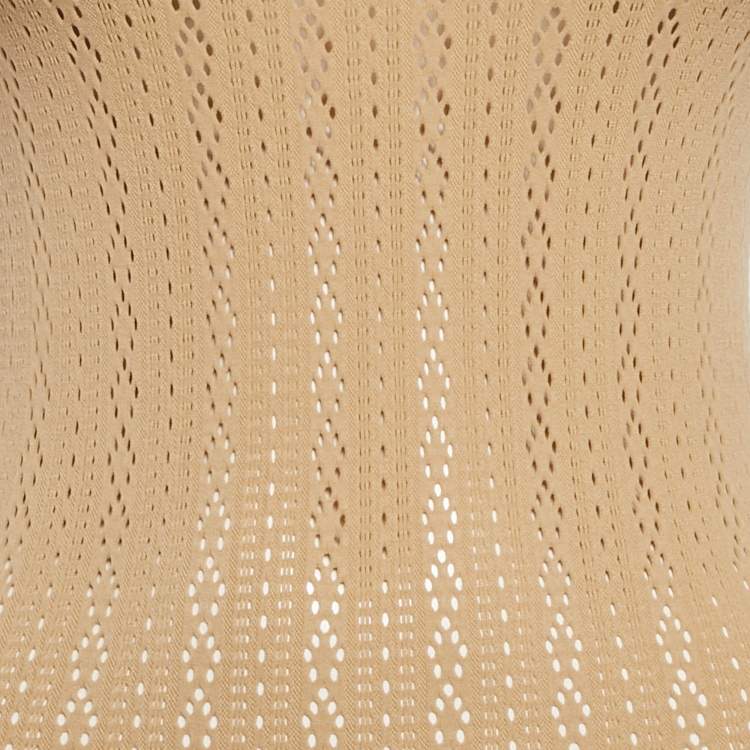Pre Owned Fendi Brown Silk Byssus Column Midi Dress S