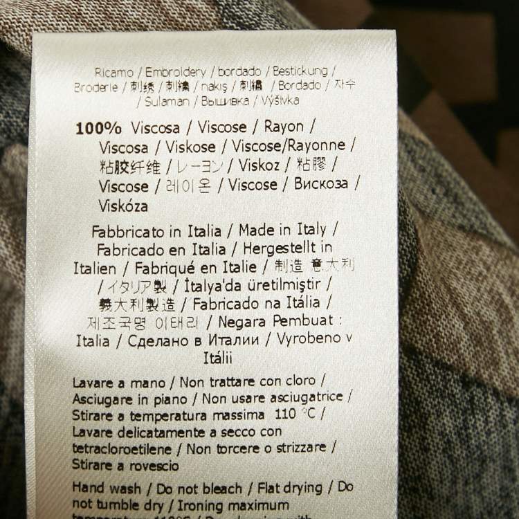 Pre Owned Fendi Brown Zucca Print Cotton Jersey Applique Detail T- Shirt S